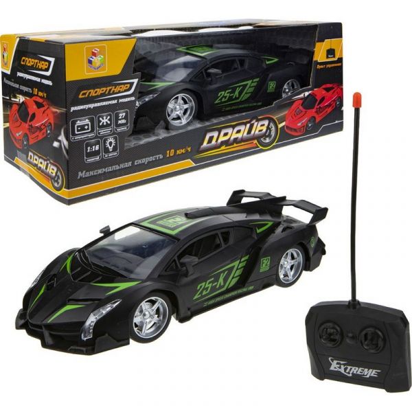 Машинка на радиоуправлении 1TOY Драйв т13856 черный