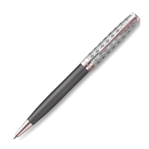 Шариковая ручка PARKER Sonnet Premium K537 (CW2119791) черный,Metal Grey PGT